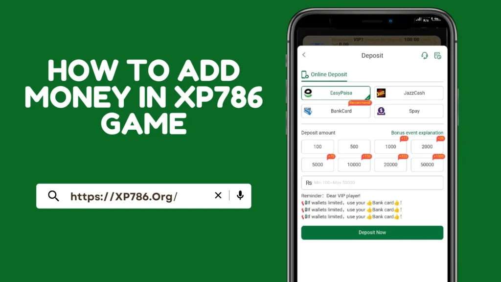 XP786 Money Deposit 